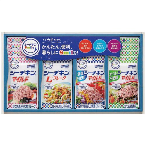 はごろもフーズ シーチキンSmileギフト(マイルド・Lフレーク・食塩不使用マイルド・オイル不使用マイルド各4個) SML-30A 1238-084 / 常温 送料無料 セット
