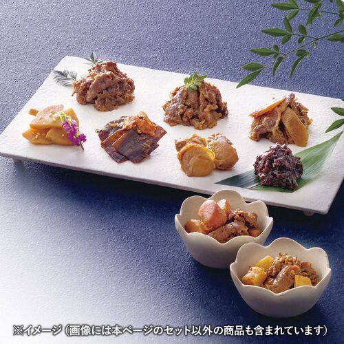 柿安 料亭しぐれ煮詰合せ（減塩牛肉しぐれ・減塩牛肉ごぼうしぐれ・竹の子旨煮・帆立うすだき・そぼろ味噌味あわせ各1個） FS30 1240-039 / 常温 送料無料 セット