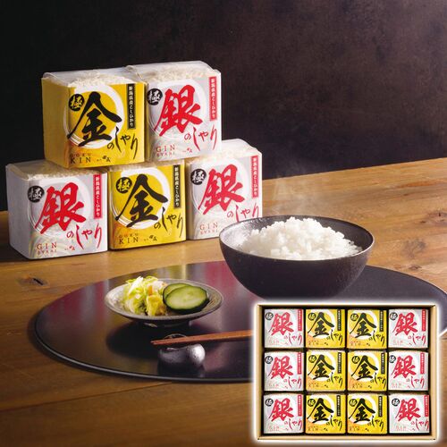初代田蔵 極金のしゃり・極銀のしゃりギフトセット 各300g(2合)各6個 KIGI-10000 1247-045 / 常温 送料無料 新潟 コシヒカリ こしひかり