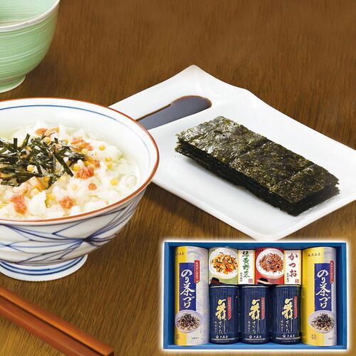 大森屋 卓上のり・お茶漬・ふりかけ詰合せ（味付のり(10切32枚)3個・ふりかけ(緑黄野菜・かつお各10袋1箱)・のり茶漬8袋2箱） NTF-30G 1251-020 / 常温 送料無料 セット