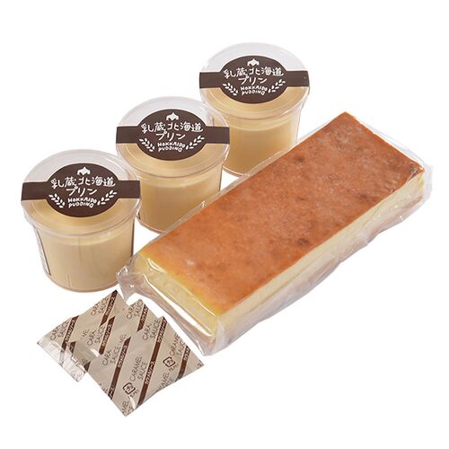 【母の日】 とろける北海道プリンとチーズケーキ 440369 1851-363 【二重包装不可】《お届け期間：2026年5月8日～2026年5月10日》 / 冷凍 送料無料 セット ギフト プリン チーズケーキ 北海道