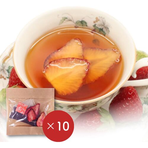 いちごのフルーツティー 10個セット / 常温 送料無料 紅茶 ギフト 国産