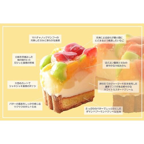 【祝！誕生日】『ねこみにタルト』もお祝い♪鬼盛りフルーツタルト 4号 / 冷凍 送料無料 タルト ケーキ スイーツ ギフト プレゼント