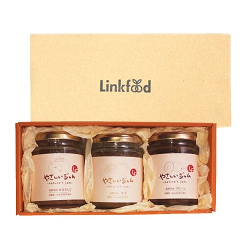 やさしいジャム 3種ギフトセット(りんご、ゆず、プルーン) / 常温 送料無料 ジャム セット ギフト 国産 無添加