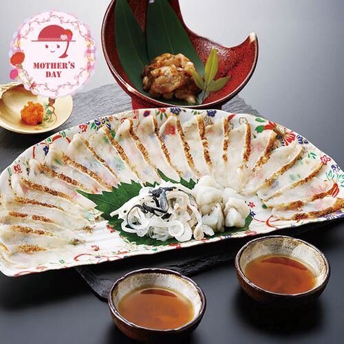 【母の日】 まふく炙り刺身・とらふくの漬け（２人前）  26母T 1853-482 【二重包装不可】《お届け期間：2026年5月8日～2026年5月10日》 / 冷凍 送料無料 セット ギフト ふぐ フグ