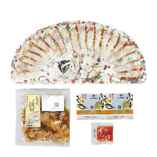 【母の日】 まふく炙り刺身・とらふくの漬け（２人前）  26母T 1853-482 【二重包装不可】《お届け期間：2026年5月8日～2026年5月10日》 / 冷凍 送料無料 セット ギフト ふぐ フグ