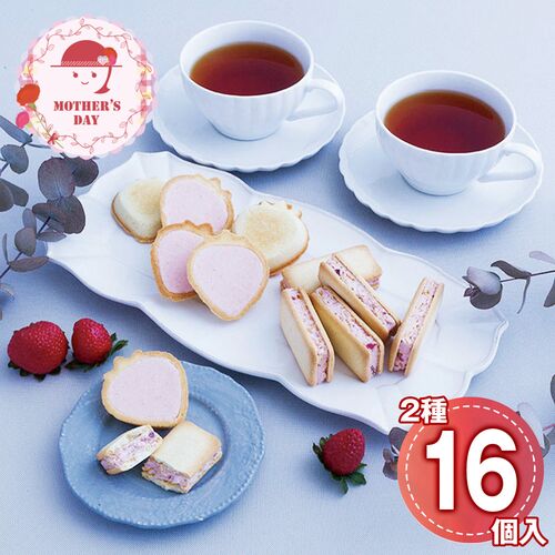 【母の日】 苺のワルツ2種ギフトM  1854-131 【二重包装不可】《お届け期間：2026年5月8日～2026年5月10日》 / 常温 送料無料 セット ギフト クッキー タルト