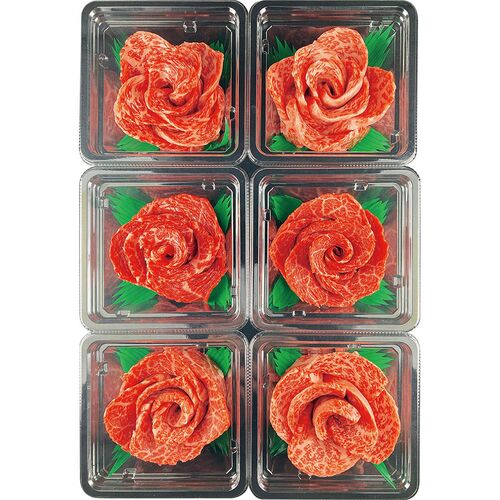 【母の日】 萬野和牛meat flower6個セット hana6-MAN 1854-218 【二重包装不可】《お届け期間：2026年5月8日～2026年5月10日》 / 冷凍 送料無料 セット ギフト 焼肉