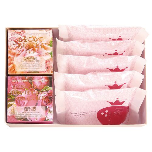 【母の日】 完熟いちごパンケーキ＆ムレスナティー KJ-PK5MT1 1854-268 【二重包装不可】《お届け期間：2026年5月8日～2026年5月10日》 / 冷凍 送料無料 セット ギフト パンケーキ 紅茶