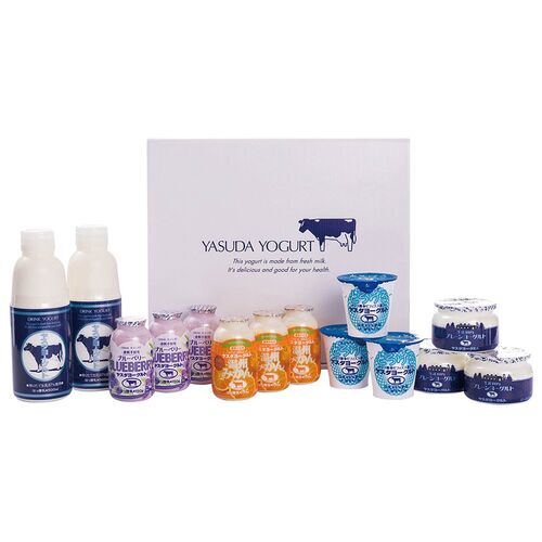 【父の日】 ヤスダヨーグルトギフト S2466 1855-361 【二重包装不可】《お届け期間：2026年6月19日～2026年6月21日》 / 冷蔵 送料無料 セット ギフト ヨーグルト