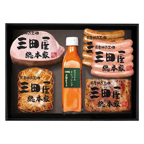 【父の日】 ハム詰合せ（ロースハム、モモハム、ペッパーハム、チューリンガーウインナー、ブラボーウインナー、ドレッシング） KS-100 1855-739 【二重包装不可】《お届け期間：2026年6月19日～2026年6月21日》 / 冷蔵 送料無料 セット ギフト ロースハム