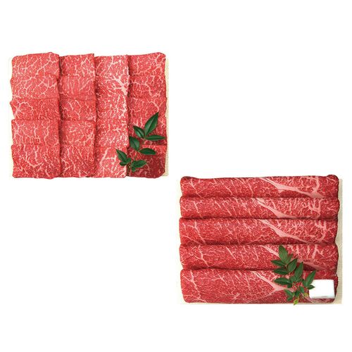 【父の日】 黒毛和牛焼肉・すき焼きしゃぶしゃぶセット（焼肉用（モモ350g）、すき焼き、しゃぶしゃぶ（モモ380g）） F-YS-1503 1855-741 【二重包装不可】《お届け期間：2026年6月19日～2026年6月21日》 / 冷凍 送料無料 セット ギフト 三田屋総本家