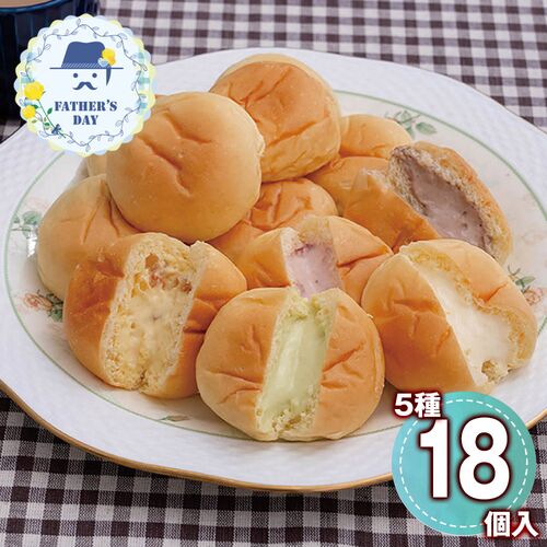 【父の日】 ミニくりーむパン大容量セット C098 1857-062 【二重包装不可】《お届け期間：2026年6月19日～2026年6月21日》 / 冷凍 送料無料 セット ギフト クリームパン