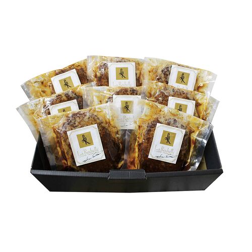 【父の日】 ラ・ロシェル坂井宏行監修 お肉の旨みをとじこめたデミグラスソースハンバーグ 8個 950011 1857-416 【二重包装不可】《お届け期間：2026年6月19日～2026年6月21日》 / 冷凍 送料無料 セット ギフト ハンバーグ