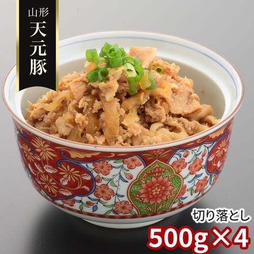 【訳あり】山形 天元豚 切り落とし500g×4 / 冷凍 送料無料 豚肉 国産