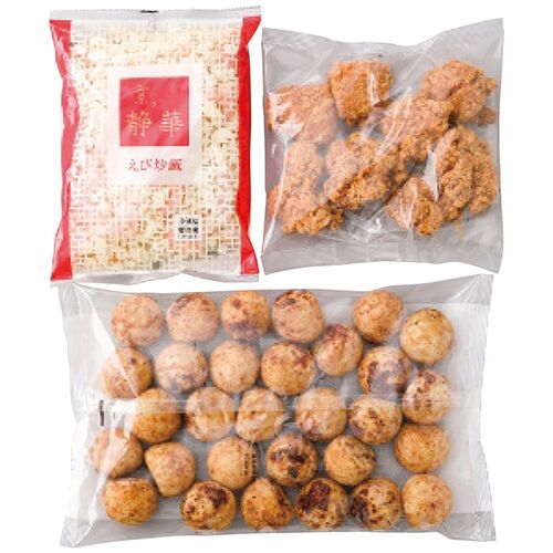 【お中元】銘店 ご当地銘店監修 レンチングルメ3種満足セット≪供給期間：2026/6/16～2026/8/3≫ / 冷凍 送料無料 からあげ チャーハン たこ焼き 詰め合わせ セット