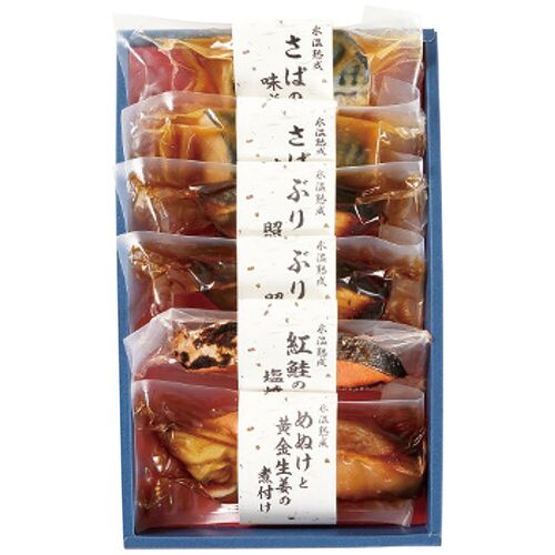 【お中元】山陰大松 氷温熟成 煮魚・焼魚ギフトセット6切≪供給期間：2026/6/16～2026/8/3≫ / 冷凍 送料無料 詰め合わせ セット