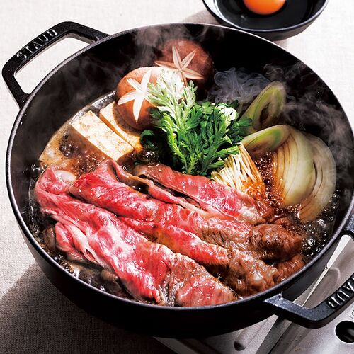 【お中元】千成亭 近江牛すき焼き＆近江牛と黒豚のハンバーグセット≪供給期間：2026/6/16～2026/8/3≫ / 冷凍 送料無料 牛肉 ハンバーグ 詰め合わせ セット