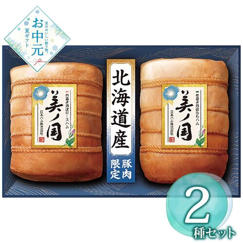 【お中元】北海道 プレミアム 美ノ国 UKH-102≪供給期間：2026/6/16～2026/8/3≫ / 冷蔵 送料無料 ハム 詰め合わせ セット