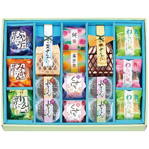 【お中元】創菓京づる きらめき庵 KR-30≪供給期間：2026/6/16～2026/8/3≫ / 常温 送料無料 わらび餅 ようかん ゼリー 詰め合わせ セット