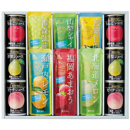 【お中元】涼甘 凍らせて楽しむ日本の果実ギフト RK-C≪供給期間：2026/6/16～2026/8/3≫ / 常温 送料無料 ジュース シャーベット 詰め合わせ セット