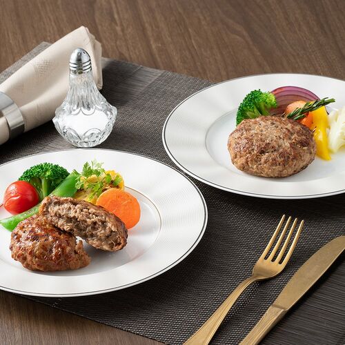 【お中元】兵庫 「肉バル神戸バルティロ」 神戸牛入りハンバーグとサーロイン入りハンバーグ 各3個《お届け期間：2026年6月15日～2026年8月8日》 / 冷凍 送料無料 詰め合わせ セット