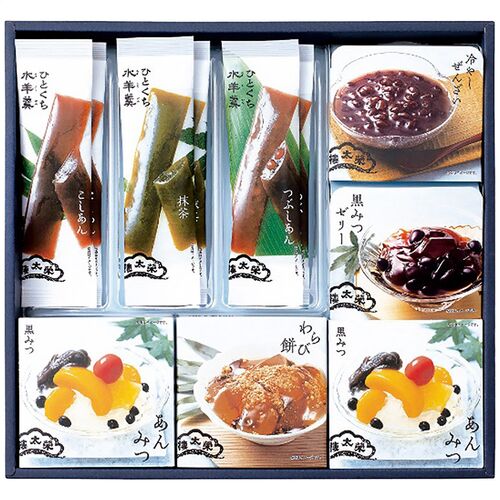 【お中元】榮太樓總本鋪 甘味詰合せ 彩瀬 SA2≪供給期間：2026/6/16～2026/8/3≫ / 常温 送料無料 あんみつ ようかん 詰め合わせ セット