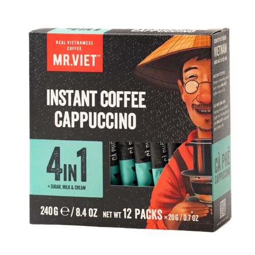[10箱セット]スティックコーヒー｜MR.VIET 4in1カプチーノ（甘いカプチーノ ） / 常温 送料無料 インスタント コーヒー ベトナム