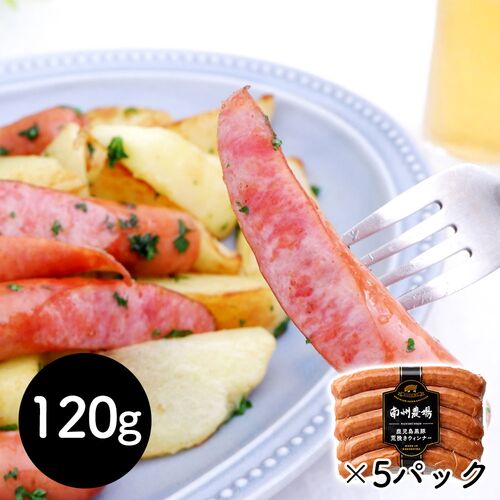 鹿児島黒豚荒挽きウィンナー 120g×5P / 冷蔵 送料無料 ウインナー ソーセージ あらびき