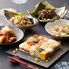 「梅の花」 なみはや寿司と4種の和惣菜セット （おから煮×2、ひじき煮×2、和風あん×2、黒酢あん×2）